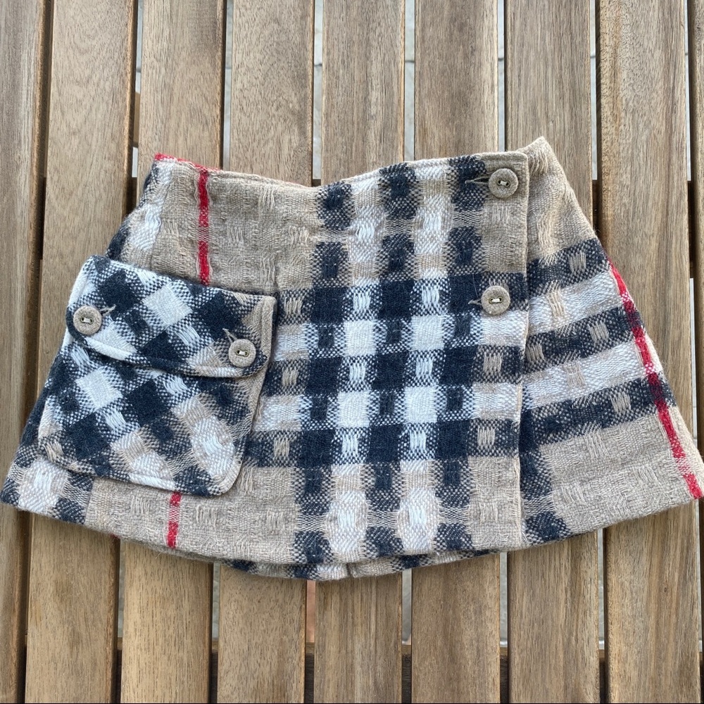 Skirt wrap Burberry 4T wool adjustable belt beige